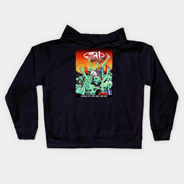 311 Warped Tour 2019 Kids Hoodie by BUSTLES MOTORCYCLE